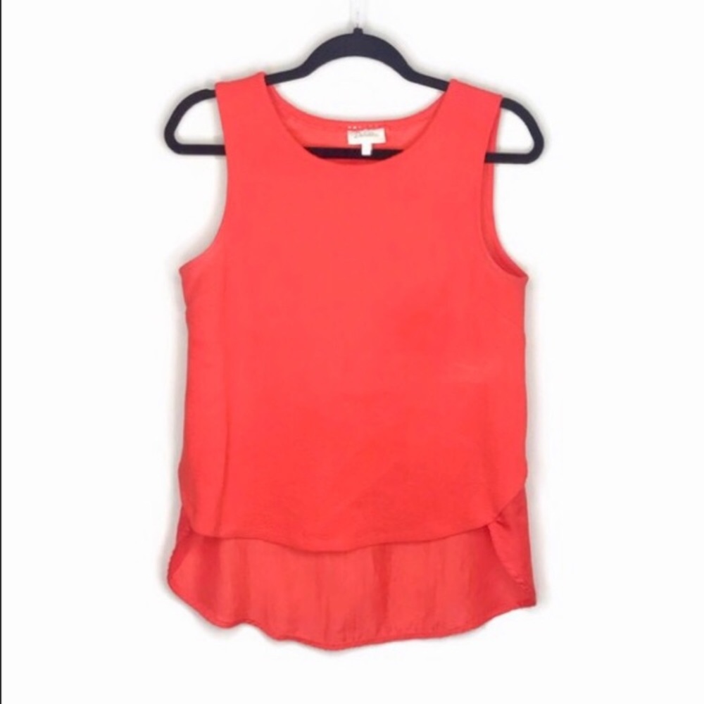 Delatta • Bright Orange Sleeveless Blouse Size Med